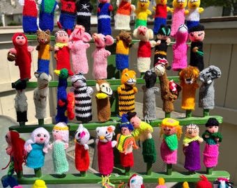 Fingerpuppen von den Inkas gestrickt