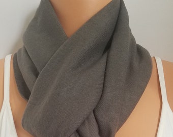 Cashmere Blend Grey Scarf: Unisex Winter Shawl