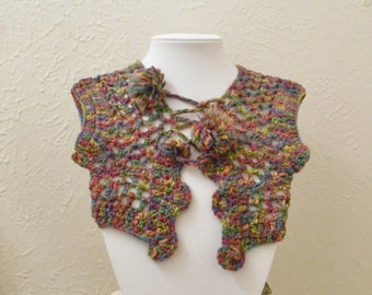 Crochet Girls Vest: Acrylic Boho Hippie Top (Size 3/4T)