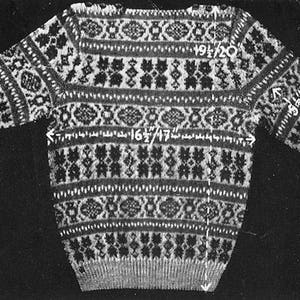 1940s Knitting Pattern for Womens Fair Isle Jumper La Laine Dasha Digital PDF image 2