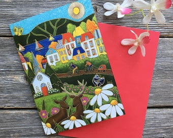 Carte De Voeux Avec Paysage Etsy Carte De Voeux Avec Paysage Etsy