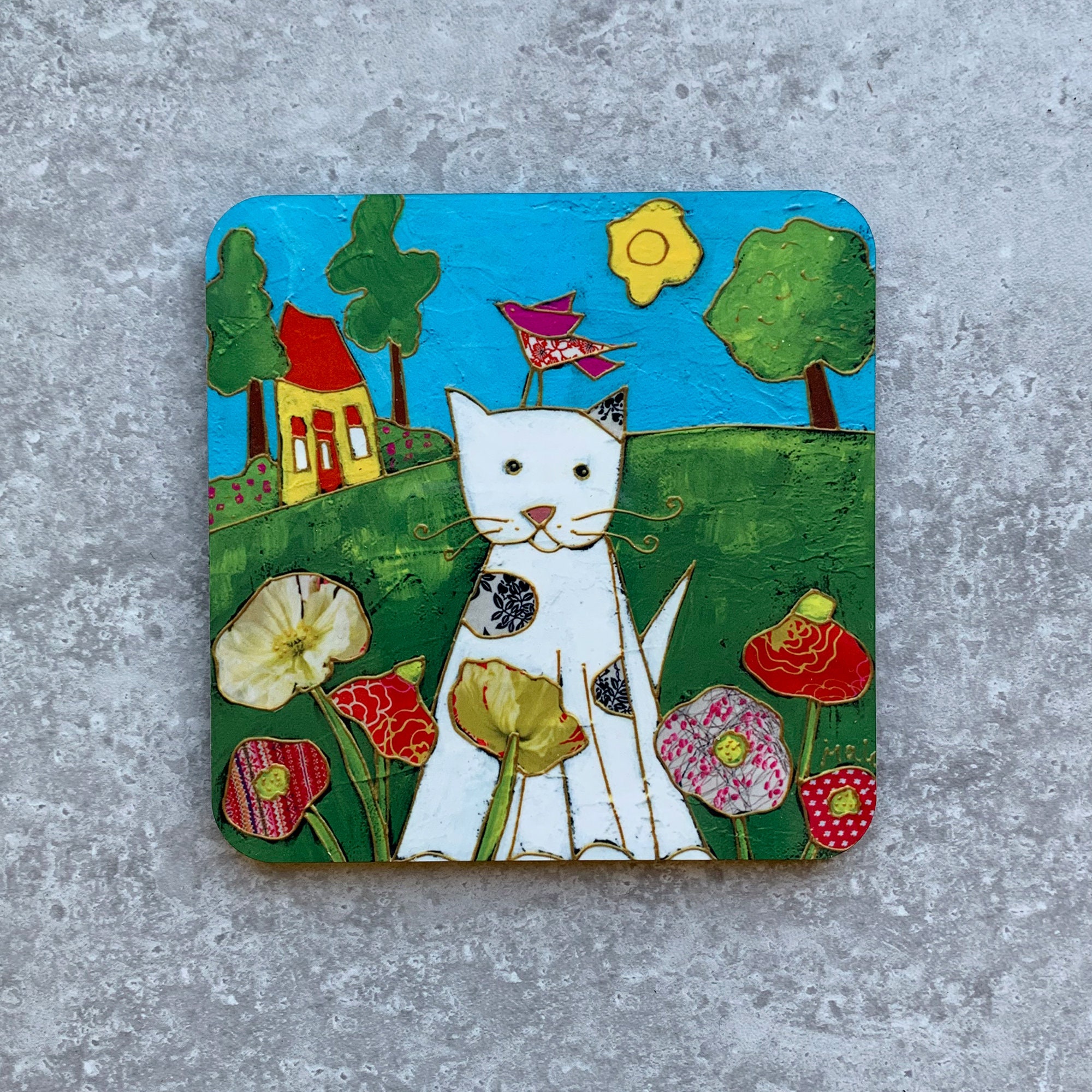 Cat Coasters Set of Coasters 4 Cats coaster table Etsy