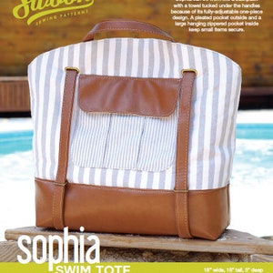 Swoon Patterns: Sophia Swim Tote PDF Beach Pool Bag Purse Sewing Pattern image 1