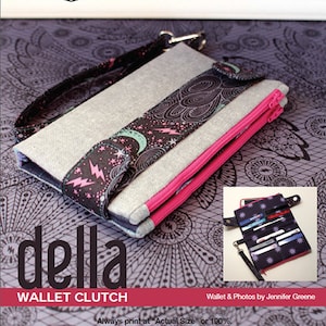 Swoon Patterns: Della Wallet Clutch - PDF Wallet Bag Purse Sewing Pattern
