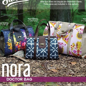 Swoon Patterns: Nora Doctor Bag - PDF Vintage Purse Doctor Bag Carpet Bag Sewing Pattern