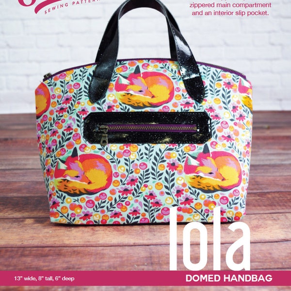 Swoon Patterns: Lola Domed Handbag - PDF Vintage Purse Tote Handbag Bag Sewing Pattern