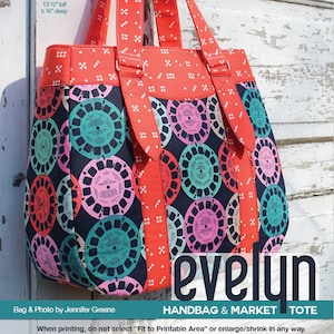 Swoon Patterns: Evelyn Tote & Handbag - PDF Tote Bag Purse Sewing Pattern