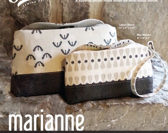 Swoon Patterns: Marianne Clutch & Wristlet - PDF Vintage Purse Clutch Wristlet Bag Sewing Pattern