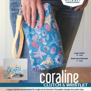 Swoon Patterns: Coraline Clutch - PDF Bag Purse Clutch Wristlet Sewing Pattern