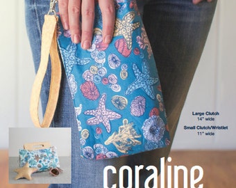 Swoon Patterns: Coraline Clutch - PDF Bag Purse Clutch Wristlet Sewing Pattern