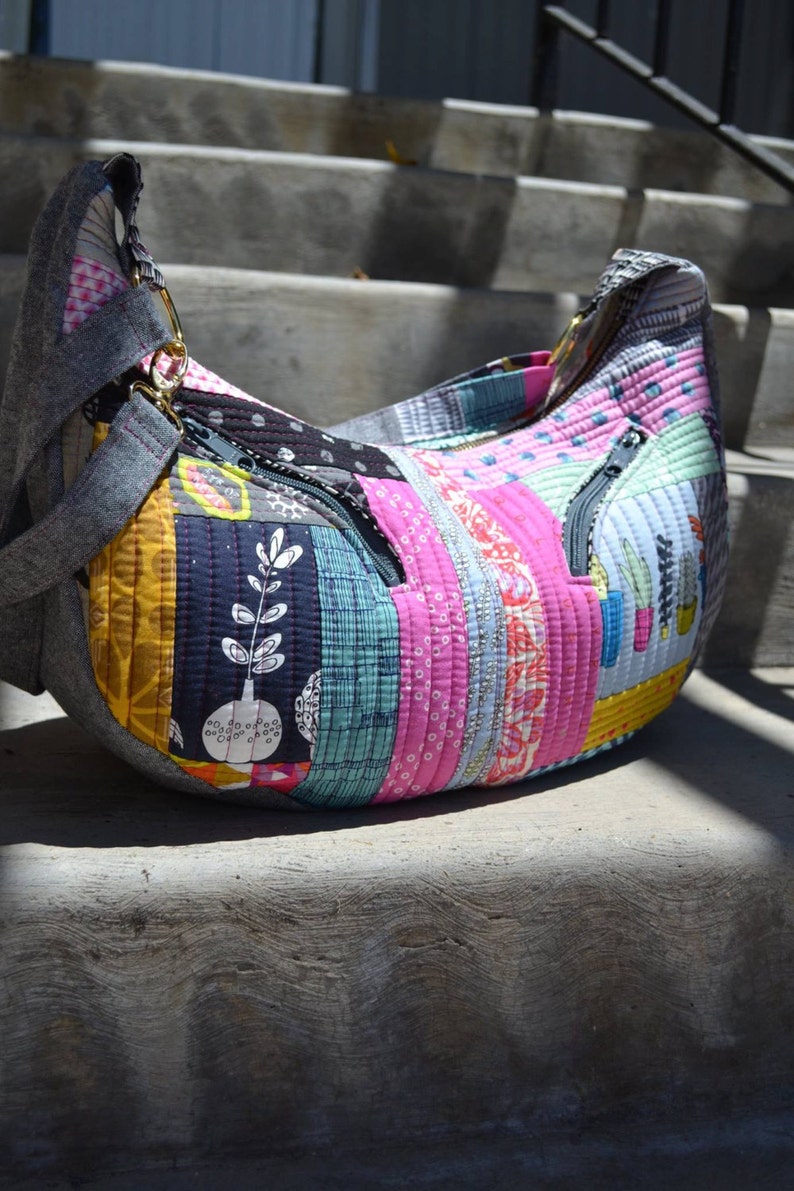 Swoop Bag Pattern Swoon Patterns: Sheena Hobo Bag - PDF Vintage Purse Crossbody Zipper ...