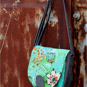 Swoon Patterns: Sandra Saddle Bag PDF Vintage Purse Crossbody Handbag Sewing Pattern image 2