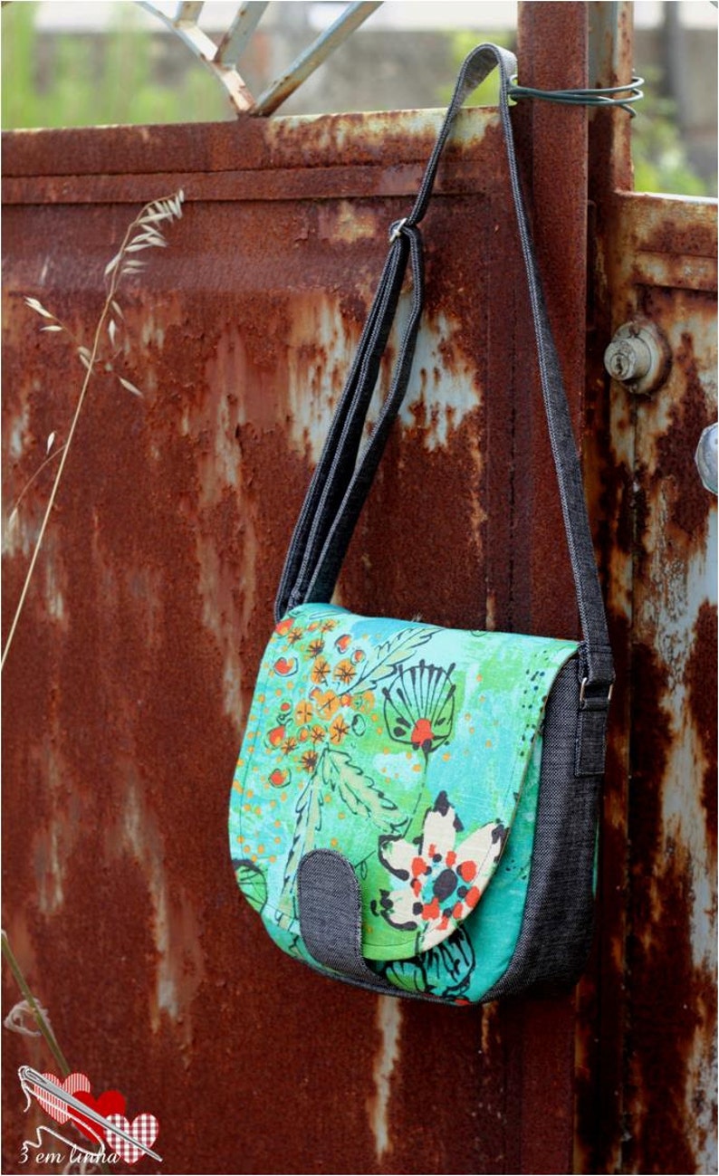 Swoon Patterns: Sandra Saddle Bag PDF Vintage Purse Crossbody Handbag Sewing Pattern image 2