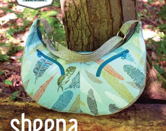 Swoon Patterns: Sheena Hobo Bag - PDF Vintage Purse Crossbody Zipper Sewing Pattern