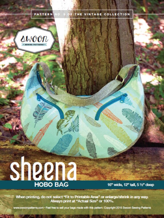 Swoon Patterns: India Hobo Bag PDF Hobo Bag Purse Sewing 