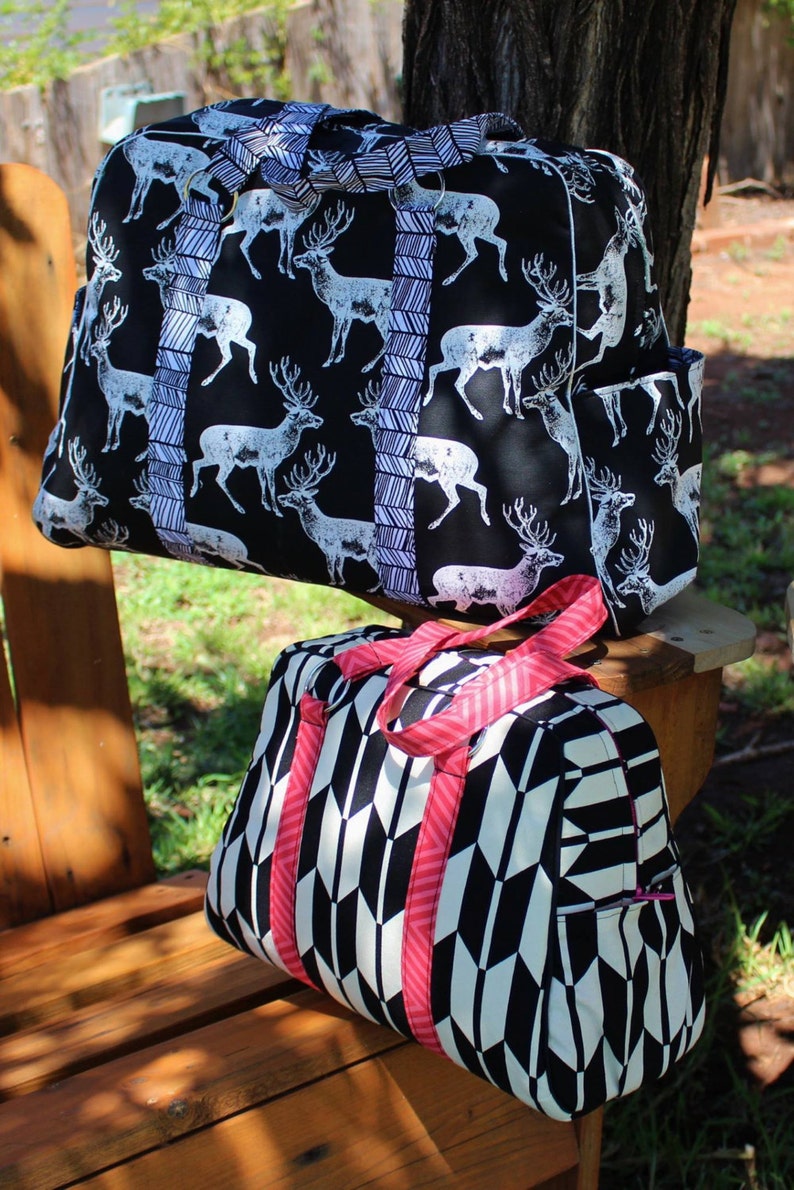 Swoon Patterns: Vivian Handbag & Traveler PDF Bag Purse Travel Bag Sewing Pattern image 3