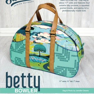 Swoon Patterns: Betty Bowler - PDF Bowling Bag Purse Travel Bag Weekender Sewing Pattern