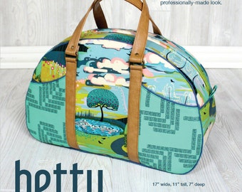 Swoon Patterns: Betty Bowler - PDF Bowling Bag Purse Travel Bag Weekender Sewing Pattern