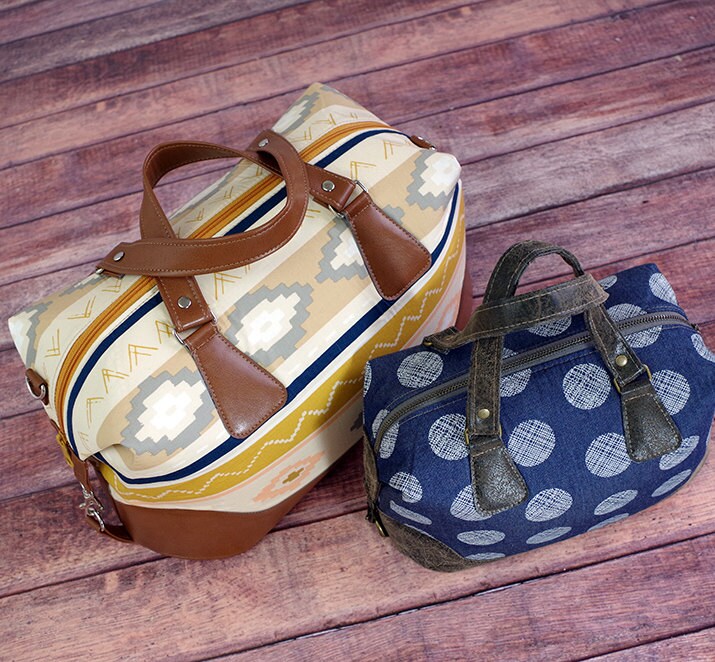 Swoon Patterns Brooklyn Handbag Traveler PDF Vintage Purse Tote Handbag Sewing Pattern Etsy