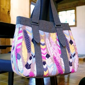 Swoon Patterns: Evelyn Tote & Handbag PDF Tote Bag Purse Sewing Pattern image 4