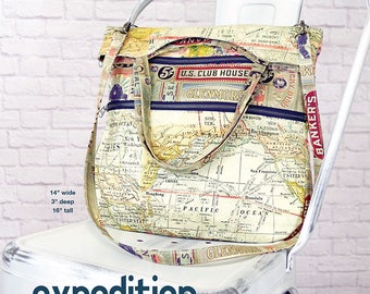 Swoon Pattern: Expedition Tote - Downloadable PDF Travel Bag Purse Sewing Pattern