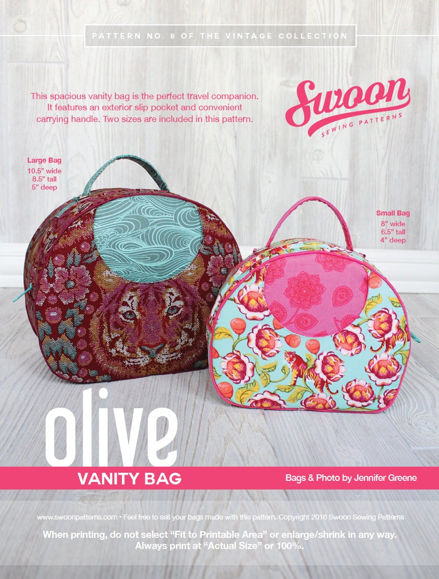 swoon olive vanity bag