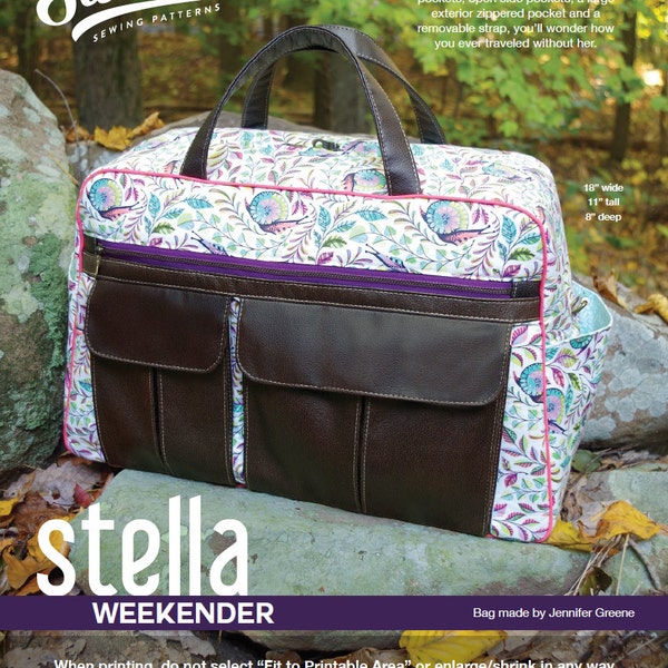 Swoon Patterns: Stella Weekender Bag - PDF Bag Purse Weekender Travel Bag Sewing Pattern
