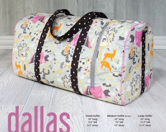 Swoon Patterns: Dallas Vintage Duffel - PDF Bag Purse Duffle Sewing Pattern