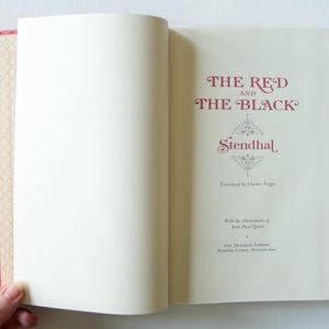 The Red and The Black Stendhal 1981 The Franklin Library / hard cover book / translated by Charles Tergie