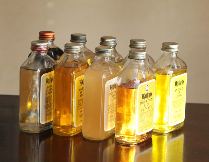 Vintage Watkins Imitation Rum Extract Bottle / Vintage Spice Etsy