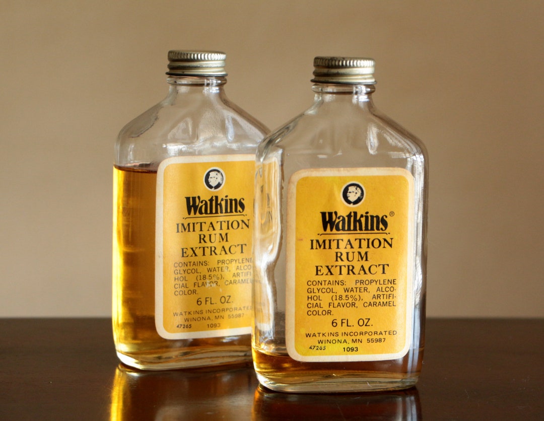 Vintage Watkins Imitation Rum Extract Bottle / Vintage Spice Bottle Etsy