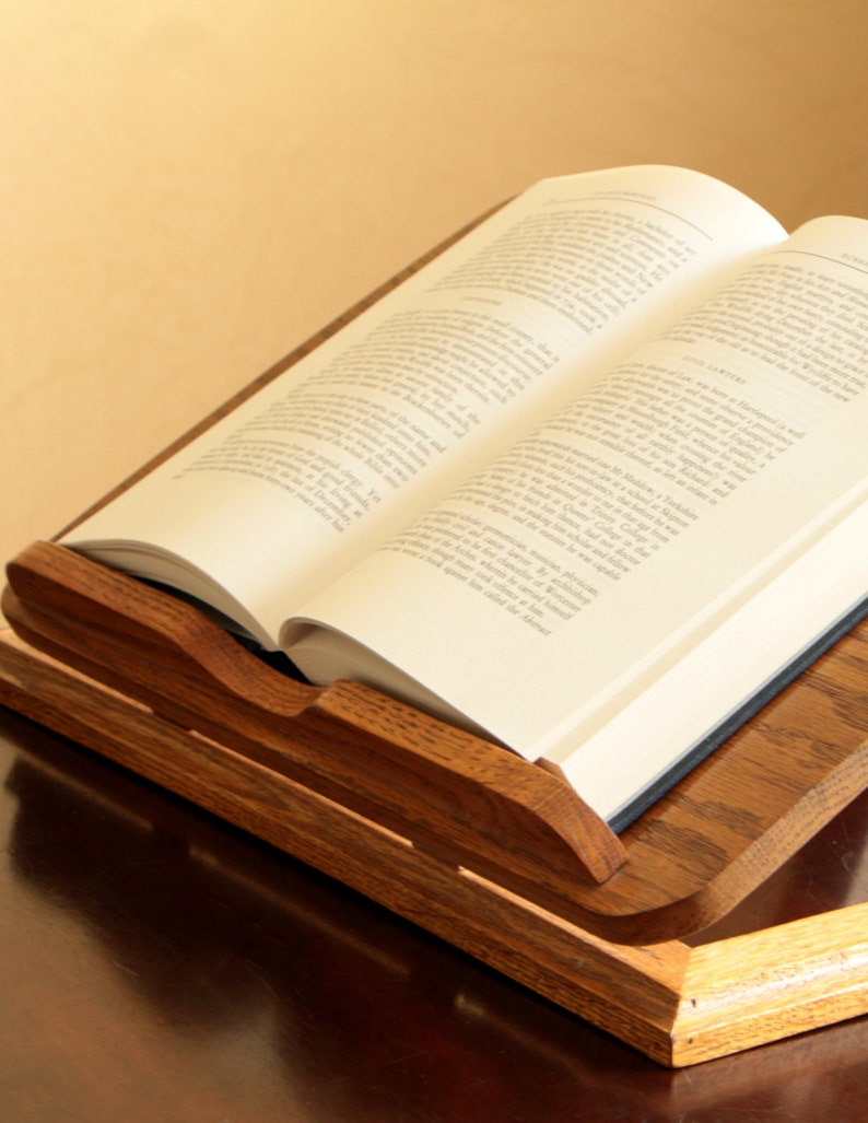 Vintage adjustable wood Bible stand / wooden book holder Etsy