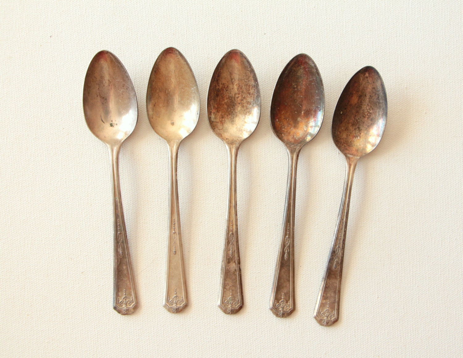 Vintage Oneida Community Tudor Plate Spoons Set of 5 Spoons Etsy