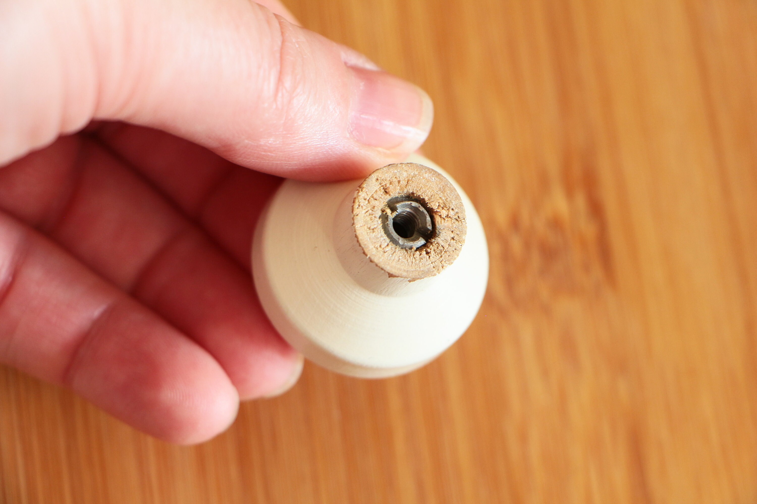 Set de 6 perillas de puerta de gabinete de madera blanca | Etsy