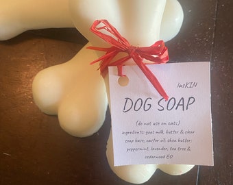 手作り犬用石鹸 ヤギミルク エッセンシャルオイル配合（ラベンダー、ペパーミント、シダーウッド、ティーツリー）