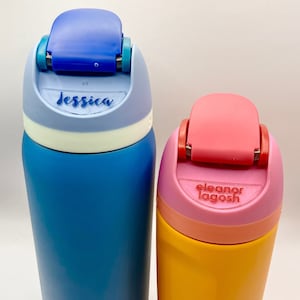 Personalized Owala FreeSip Topper | Custom Engraved Name Plate for Owala Tumbler | Cup Accessory