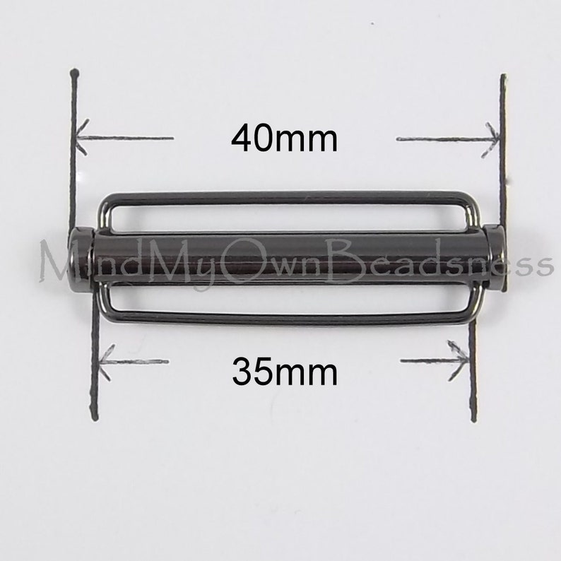 Clasp Slide lock Tube Clasp with Bar 40mm x 1pc image 2