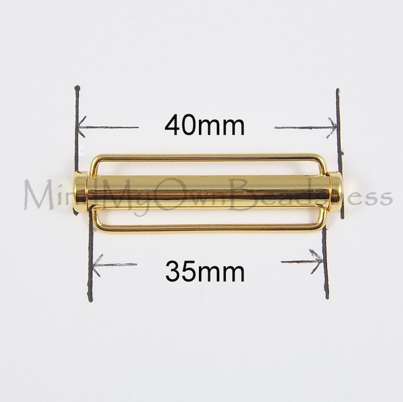 Clasp Slide lock Tube Clasp with Bar 40mm x 1pc image 4