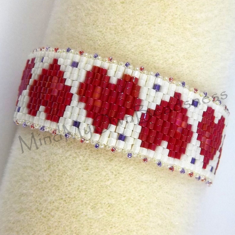 Peyote Bracelet Pattern SWEET HEART Bracelet PDF | Etsy