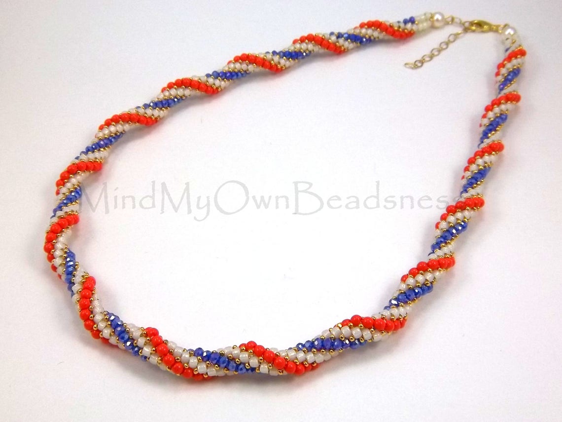 PDF Beading Pattern Herringbone Spiral Herringbone Stitch Etsy