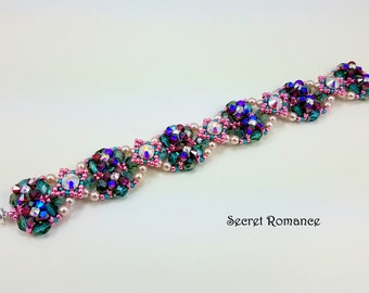 PDF Beading Pattern - Secret Romance Bracelet - RAW Tutorial