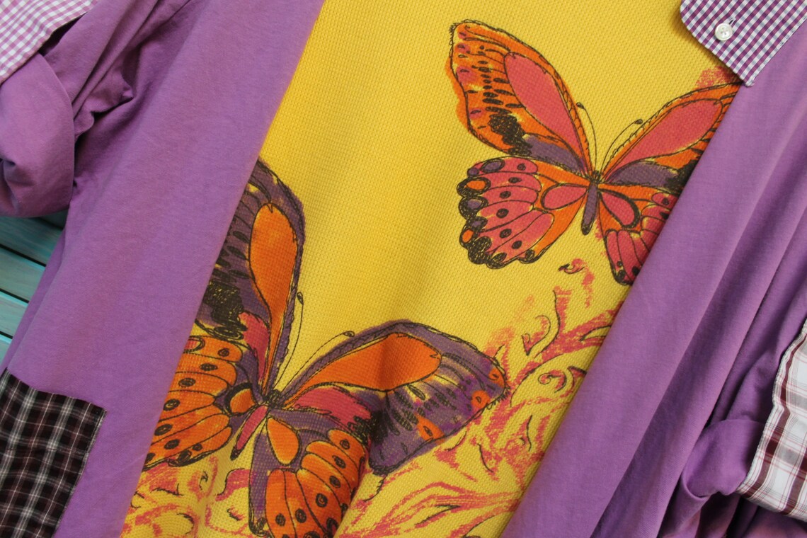 Butterfly tunic top Upcycled clothing Romantic Boho shabby Etsy