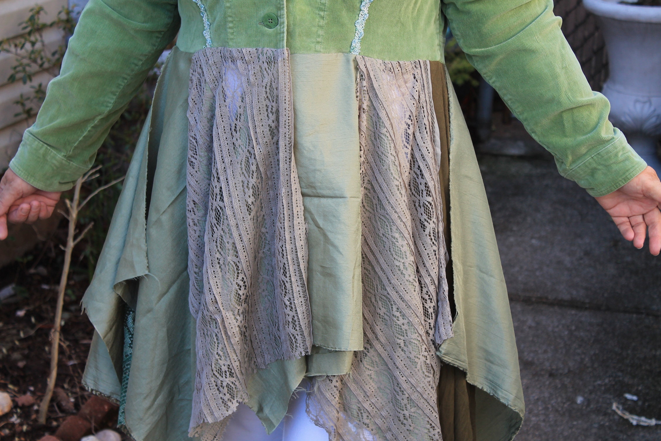 Bohemian Coat Dress XL Fairy Goddess Duster Fantasy Gothic