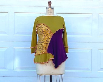 Pixie sweater M-L Up cycled Funky clothes women