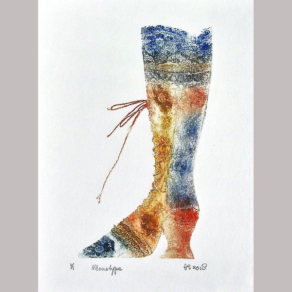 Collagraph print**Original print**Boot