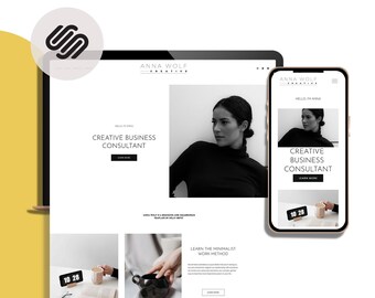 Minimal squarespace template design business website branding squarespace design for business website template ecommerce