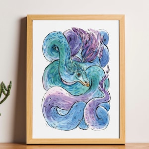 Occamy Art Print - aquarel illustratie, kaart A6, cadeau
