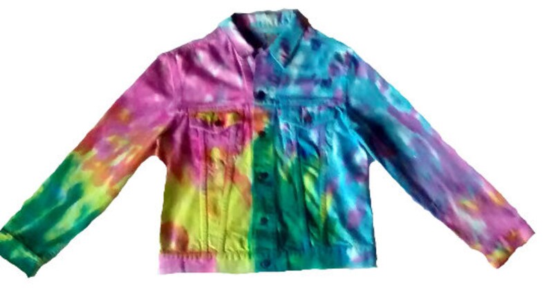 pastel tie dye denim jacket