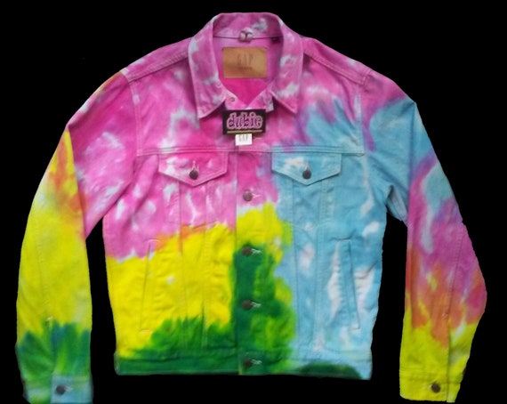 90 Dollars Pastel Tie Dye Jean Jacket 
