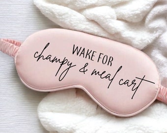 Wake for Champy Satin Sleep Mask – Bridesmaid Gift, Spa Mask